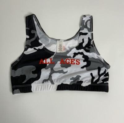 Rihanna All Ages Anti Tour Snow Camo Sports Bra Womens Size