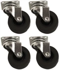 4 x Heavy Duty 50mm 180KG Rubber Swivel Castor Wheels Trolley Furniture Caster
