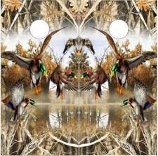Mallard Duck Tallgrass Duck LAMINATED Cornhole Wrap Bag Toss Skin Decal Sticker