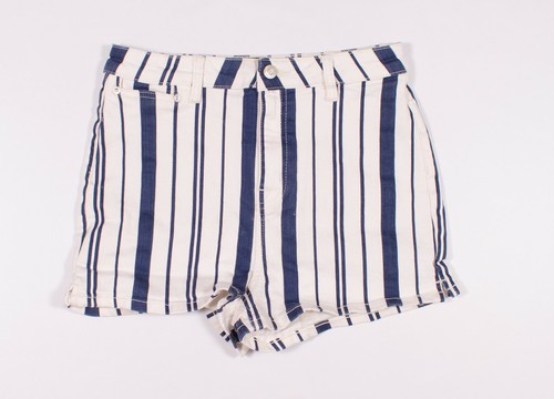 Striped Denim Jean Shorts Size 