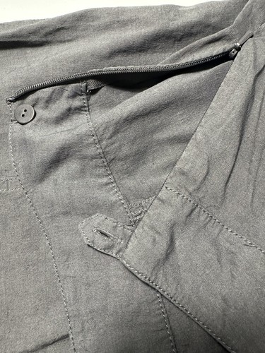 EILEEN FISHER Skirt Sz 10 Stretch Linen Viscose Pencil Straight Side Zip Gray - Picture 7 of 8