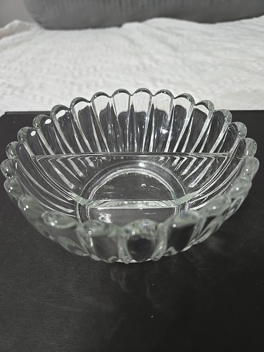Fostoria American Depression Glass 5" Diameter DIVIDED BOWL - Picture 5 of 6