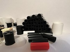 59 spool  bobbins lot sewing thread spools various sizes plastic crafts