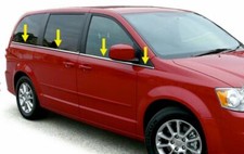 Fit 2008-2020 Dodge Grand Caravan 8pc Window Sill Trim Overlay Stainless Steel