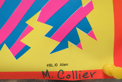 ROLLED 1995 ALIEN BLACK LIGHT TRIPPY HEAD SHOP 22X34 POSTER