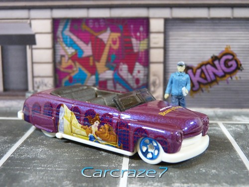 2022 Hot Wheels Purple '49 Merc Convertible Disney Die Schöne und das Biest lose K1