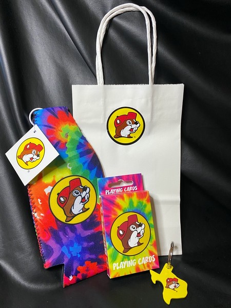 Buc-Ee&Amp;#39;S Tie Dye Bottle Koozie, Cards,Bottle Opener Gift Bag Lets Party Gift Set ...