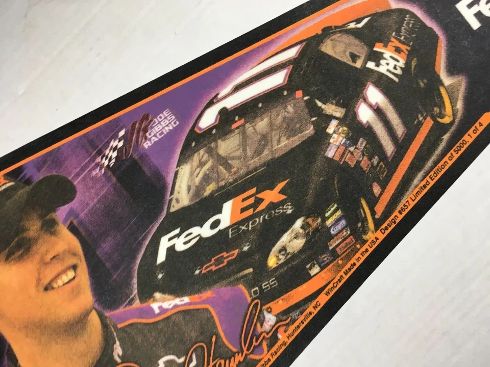 DENNY HAMLIN #11 FEDX MONTE CARLO CHEVY NASCAR 12 «X 30» ВОЙЛОЧНЫЙ НАСТЕННЫЙ ВЫМПЕЛ НОВЫЙ - Изображение 3 из 4