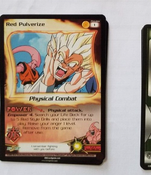 DRAGON BALL Z RED PULVERIZE RARE CARD # PREVIEW 1 SCORE 2003