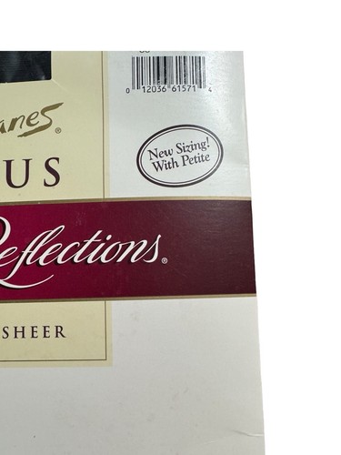 Hanes Plus Pantyhose Silk Reflections Silky Sheer Size One Plus Classic Navy - Picture 5 of 11