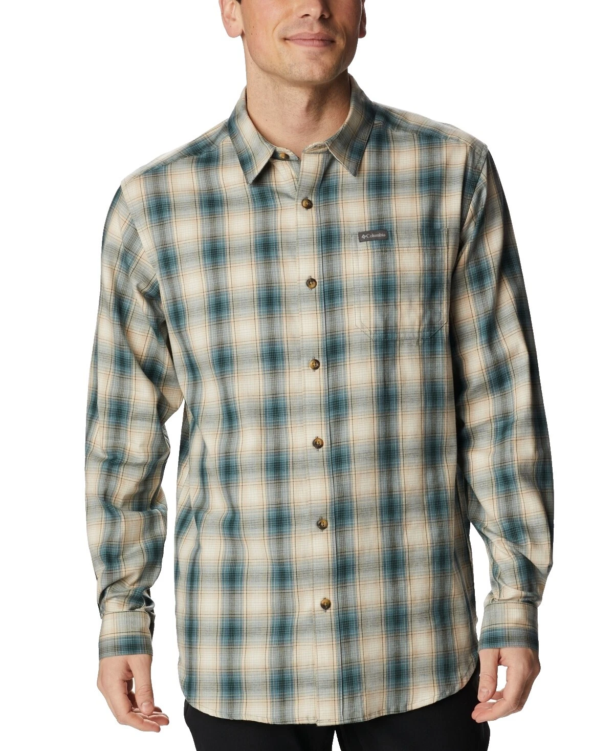 Columbia Long Sleeve Casual Button-Down Shirts for Men