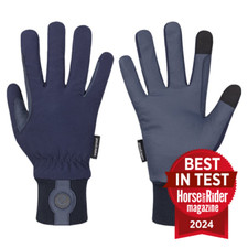 eQUEST Waterproof Riding & Yard Gloves &ndash; Blue | Warm, Grippy & Touchscreen
