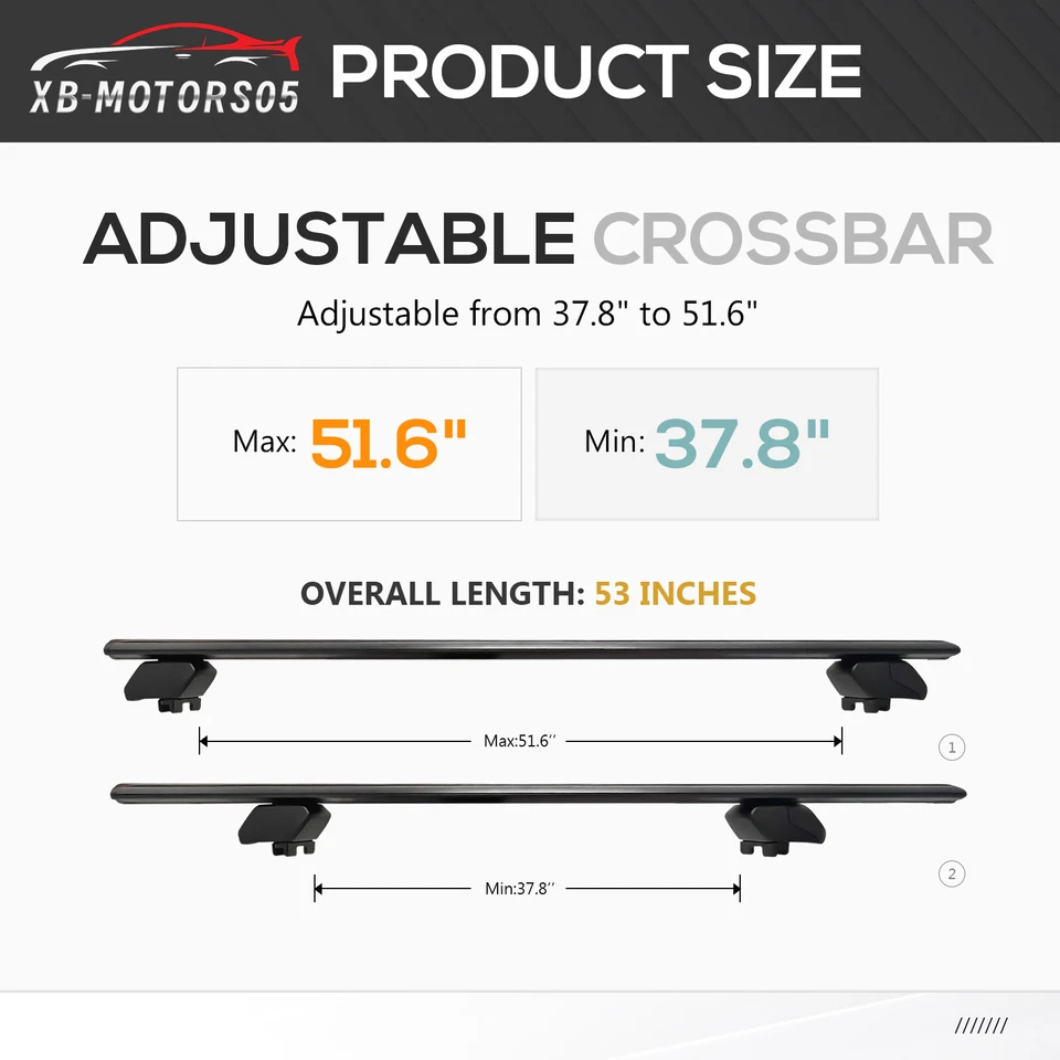300LBS Lockable Roof Rack Cross Bar for 2016-2024 Hyundai Tucson Cargo Bars - Imagem 2 de 4