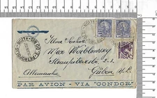 Condor 29.6.1937 Brasil avion Petropolis Noite Do Rio - Allemanha Güben  ; 61739
