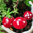 20Pcs Mini Red Mushroom DIY Dollhouse Decor Miniature Plant Pots Garden Ornament