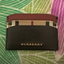 Burberry Women s Check Card Wallet, Black/Bei...