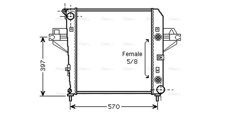 JE2043 AVA Radiator FIT JEEP CHEROKEE (2002) 3.7 - Image 2