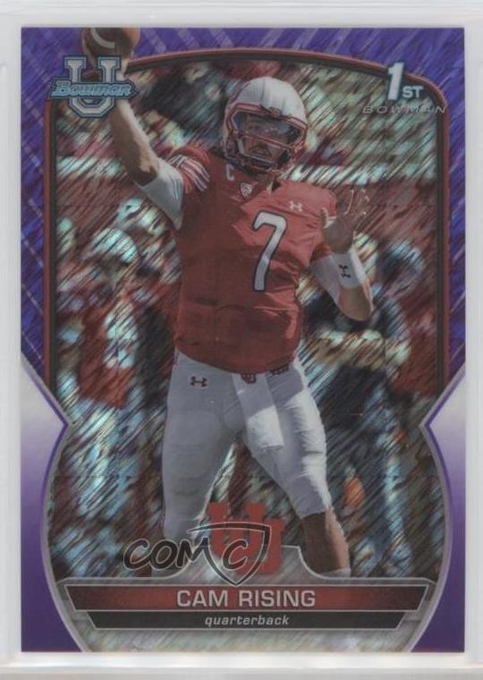 2022 Bowman U Chrome Purple Shimmer Refractor Cameron Rising Cam Rising #76 11l6