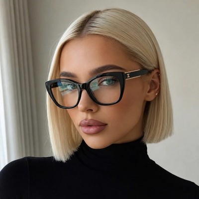 CHANEL 3460 Black Square Eyeglasses 52-17-140 Women Designer Optical Frames