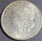 1881-S Morgan Silver Dollar AU Details,Strong Luster, Light Toning On Rim
