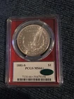 1881-S Morgan Silver Dollar graded PCGS MS66+ with a green CAC sticker