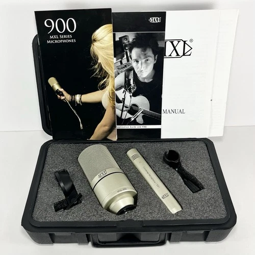 MXL 990/991  Condenser Microphones Recording Kit With Carrying Case - Tested