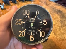 WWII Borletti 3000 RPM Tachometer Italian Aircraft Gauge WW2 Instrument Italy