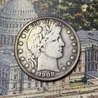 1908 Barber Half Dollar 🇺🇸