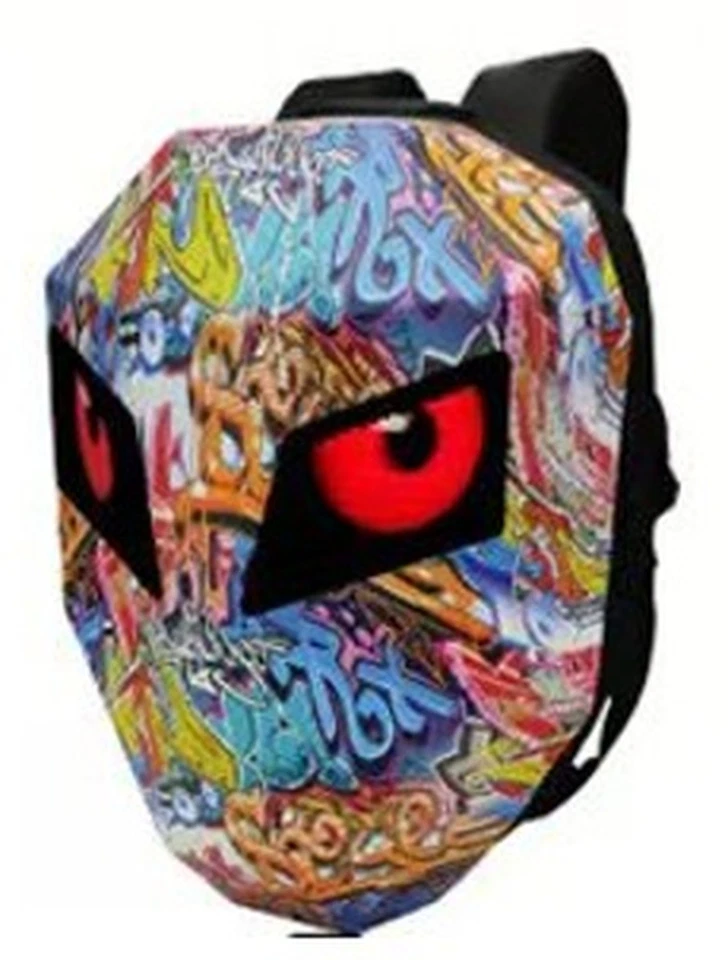 LED-Motorrad-Rucksack Graffiti, Hartschale, App-Steuerung, Motorradhelm, PIXLII - Bild 3 von 4