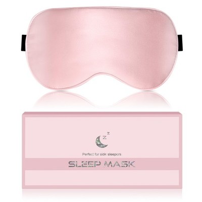 BLSSNZ Silk Sleep Mask for Women - Soft Breathable 1 Count (Pack of 1), Pink 
