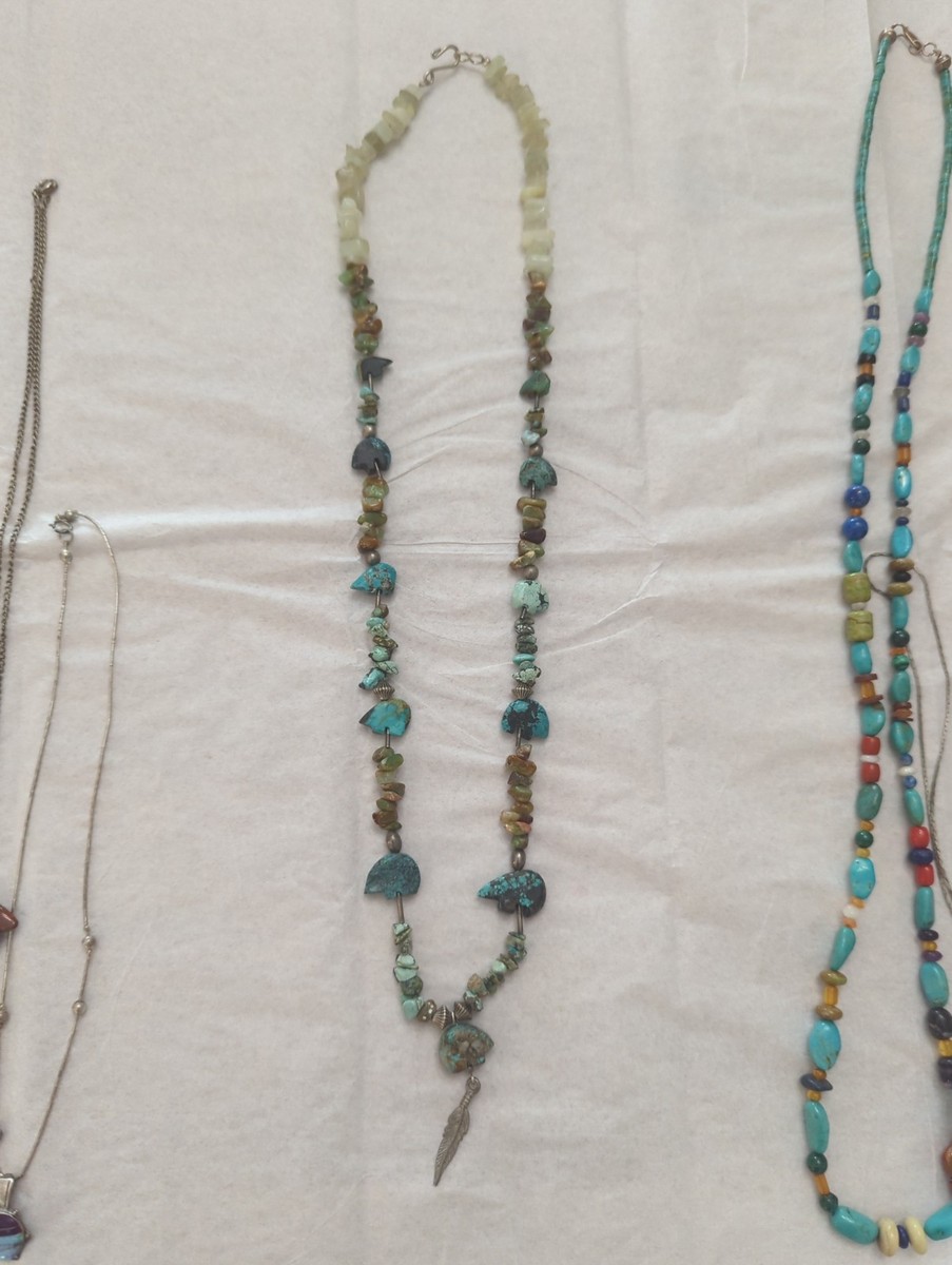 Lot of Native American Style Gems Jewelry 8 Items Estate Sale Jewelery Maker View 6