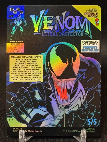 🌈 Eddie Brock / Venom - Borderless FOIL - Marvel's Spider-Man (0233) MTG - NM/M - Picture 2 of 2