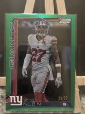 2025 Topps Chrome Rookie Tyler Nubin Green Refractor /99 New York Giants #231