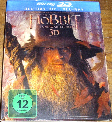 4 Blu-ray Set - DER HOBBIT - Eine unerwartete Reise - 3 D - sehr guter Zustand