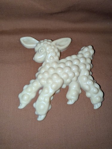 Vintage Molded Plastic Lamb Wall Decor Piece. By Agate Plastics of Chicago