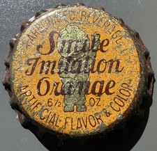 Vintage Used Smile Imitation Orange Cork Soda Bottle Cap