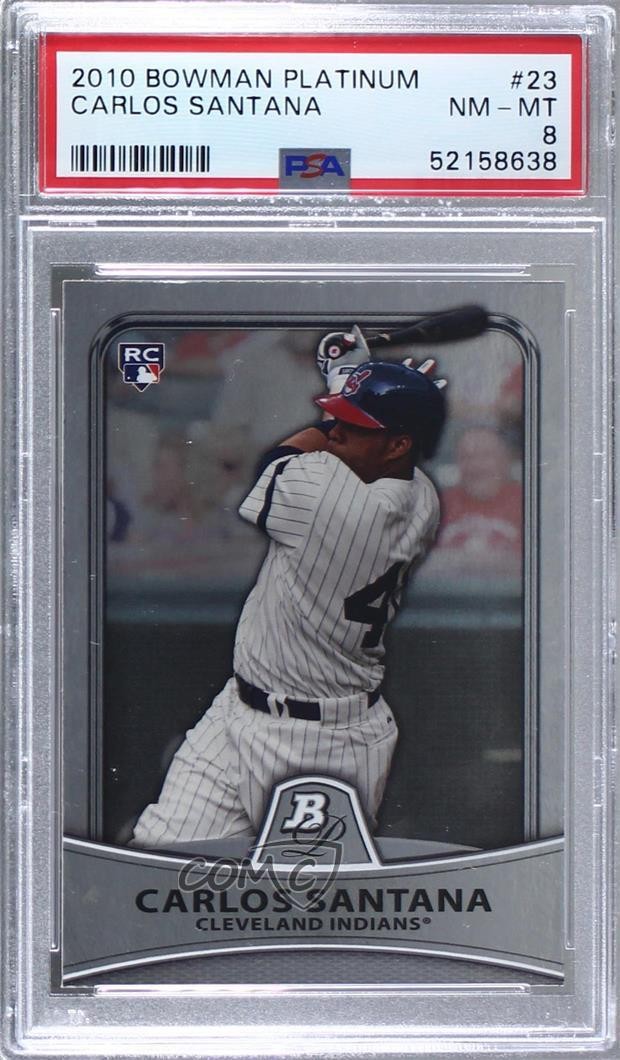 2010 Bowman BOWMAN PLATINUM #23 Carlos Santana front