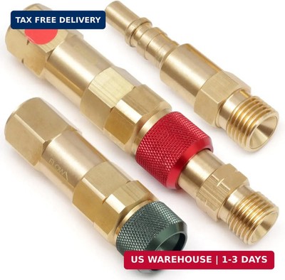 QDB30 Regulator to Hose Quick Connect Set with Check Valve for Torch Welding Bra