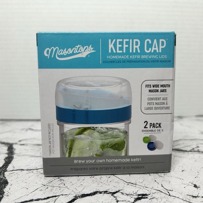 Masontops Kefir Caps | Wide Mouth Mason Jar Lids | Live Culture Grains Strainer
