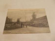 54 DOMBASLE SUR MEURTHE LE PONT DU CANAL ANIMEES USINES GRUE VUE TRES RARE