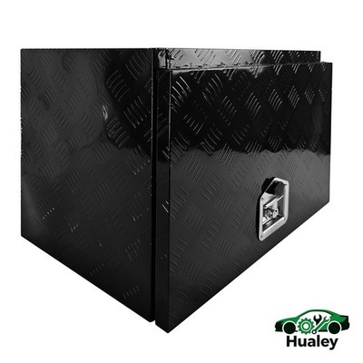 Practical Black Aluminum Underbody Tool Box 24×18×17 Pickup Trailer Accessory
