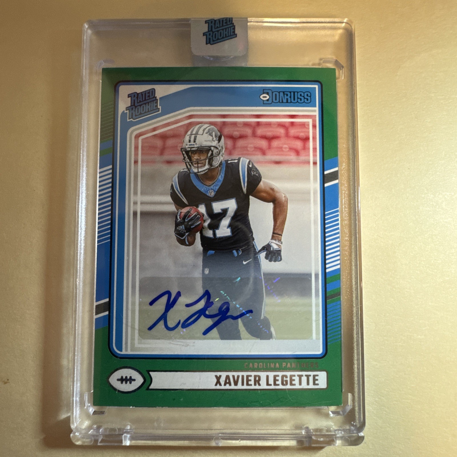 2024 Donruss Xavier Legette Rated Rookies Autograph Green  #323 Panthers