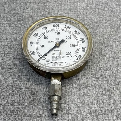 Ashcroft 35W-1001A-02L-XUL 0-300 psi 1/4 NPT Pressure Gauge for Fire Protection