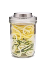 Jarware 3 in 1 Mason Jar Spiralizer Lid, Wide Mouth, Stainless Steel Fast Ship