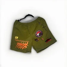 2020 Travis Scott Cactus Jack Cactus Trails Army Green Patch Shorts Size Medium