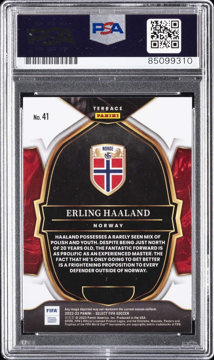 ERLING HAALAND SIGNED AUTOGRAPHED TRADING CARD PSA DNA AUTO GRADE