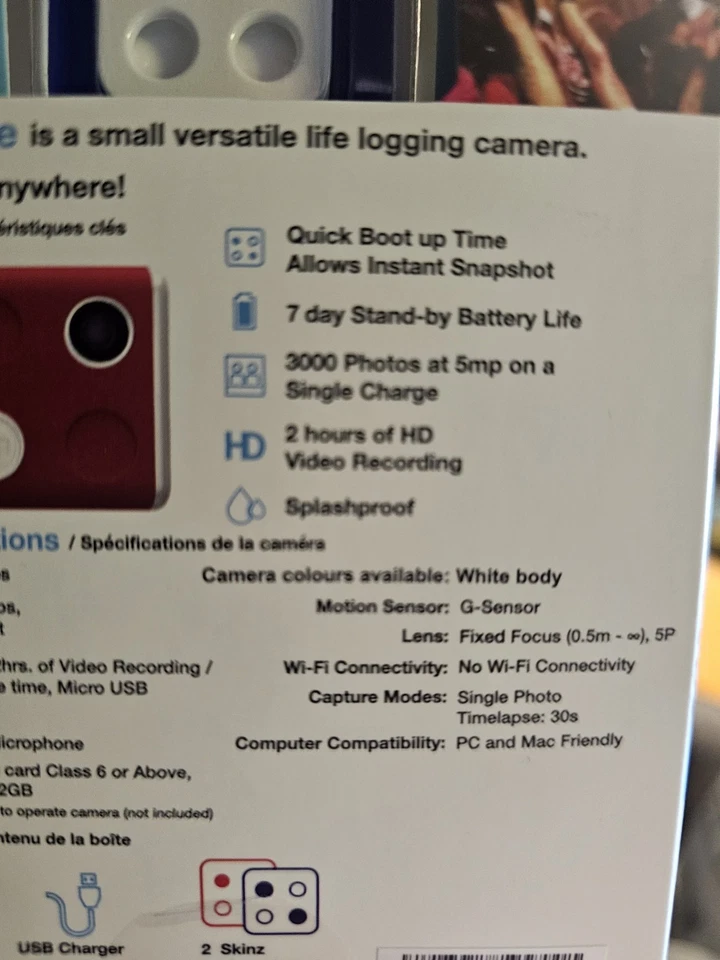 iON Sports Action Body Wearable Camera 1046 Lite Snap Cam New Sealed - Image 3 of 4