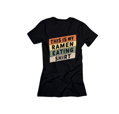 Damen T-Shirt  This is My Ramen Eating Shirt Nudeln Druck Baumwollshirt Sommer