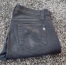 Rock & Republic Size 34 Colburg Black Denim Button Fly Jeans Made in USA Cotton