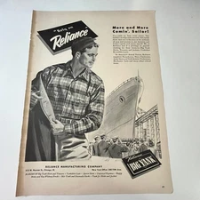 Reliance Manufacturing Company Big Yank Chicago IL 1940s WWII Era Ad SV28-4